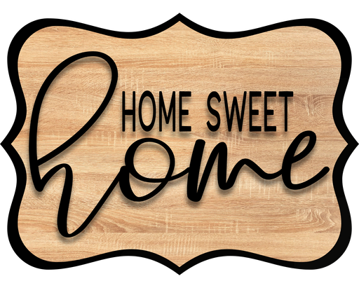 Home Sweet Home Sign, DCO-W-1342, Sign For Wreath, 14in Wreath Sign
