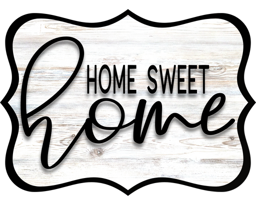 Home Sweet Home Sign, DCO-W-1343, Sign For Wreath, 14in Wreath Sign