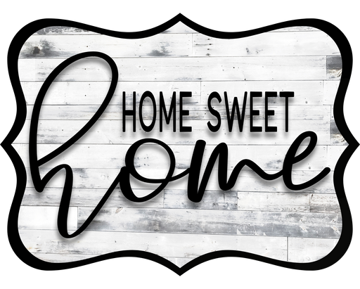 Home Sweet Home Sign, DCO-W-1344, Sign For Wreath, 14in Wreath Sign