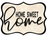 Home Sweet Home Sign, DCO-W-1345, Sign For Wreath, 14in Wreath Sign