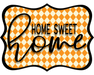 Home Sweet Home Sign, DCO-W-1346, Sign For Wreath, 14in Wreath Sign