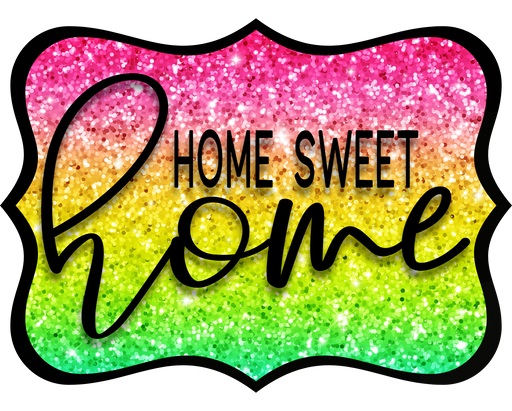 Home Sweet Home Sign, DCO-W-1348, Sign For Wreath, 14in Wreath Sign