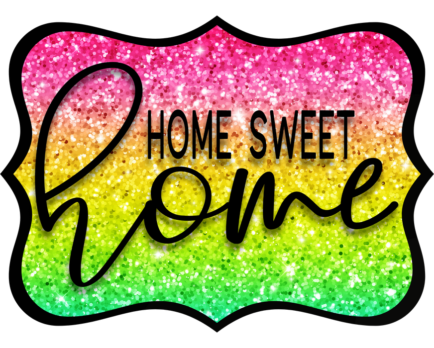 Home Sweet Home Sign, DCO-W-1348, Sign For Wreath, 14in Wreath Sign