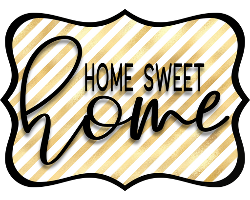 Home Sweet Home Sign, DCO-W-1349, Sign For Wreath, 14in Wreath Sign