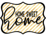 Home Sweet Home Sign, DCO-W-1349, Sign For Wreath, 14in Wreath Sign
