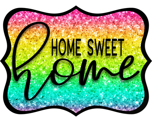 Home Sweet Home Sign, DCO-W-1350, Sign For Wreath, 14in Wreath Sign