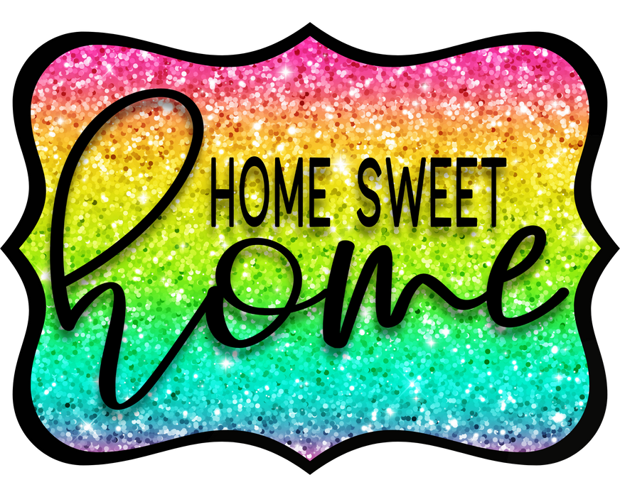 Home Sweet Home Sign, DCO-W-1350, Sign For Wreath, 14in Wreath Sign