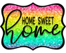 Home Sweet Home Sign, DCO-W-1350, Sign For Wreath, 14in Wreath Sign