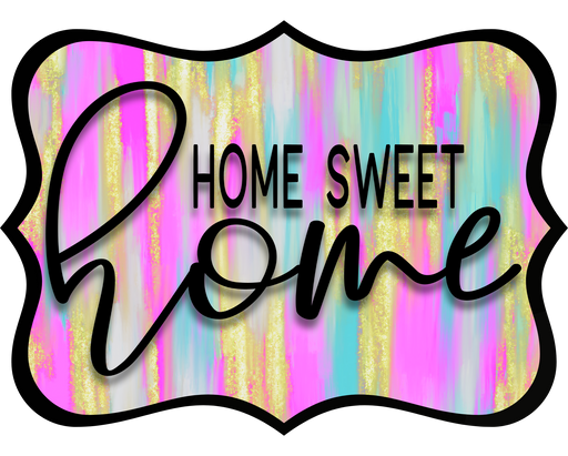 Home Sweet Home Sign, DCO-W-1351, Sign For Wreath, 14in Wreath Sign