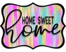 Home Sweet Home Sign, DCO-W-1351, Sign For Wreath, 14in Wreath Sign