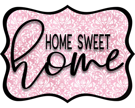Home Sweet Home Sign, DCO-W-1352, Sign For Wreath, 14in Wreath Sign