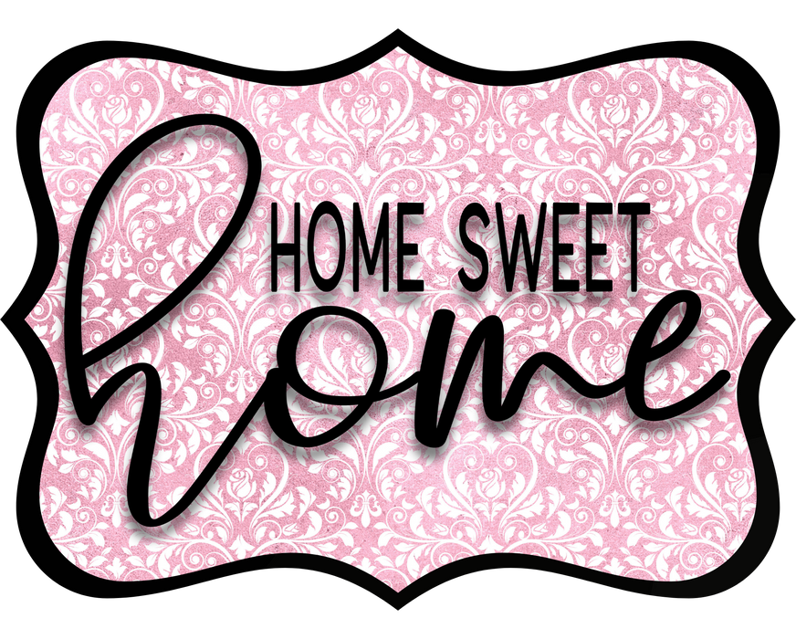 Home Sweet Home Sign, DCO-W-1352, Sign For Wreath, 14in Wreath Sign