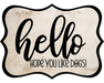 Hello Hope You Like Dogs Sign, DCO-W-1360, Sign For Wreath, 14in Wreath Sign