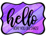 Hello Hope You Like Dogs Sign, DCO-W-1369, Sign For Wreath, 14in Wreath Sign