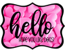 Hello Hope You Like Dogs Sign, DCO-W-1373, Sign For Wreath, 14in Wreath Sign