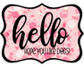 Hello Hope You Like Dogs Sign, DCO-W-1374, Sign For Wreath, 14in Wreath Sign