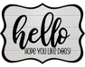 Hello Hope You Like Dogs Sign, DCO-W-1378, Sign For Wreath, 14in Wreath Sign