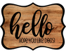 Hello Hope You Like Dogs Sign, DCO-W-1401, Sign For Wreath, 14in Wreath Sign