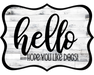 Hello Hope You Like Dogs Sign, DCO-W-1403, Sign For Wreath, 14in Wreath Sign