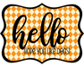 Hello Hope You Like Dogs Sign, DCO-W-1408, Sign For Wreath, 14in Wreath Sign