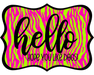 Hello Hope You Like Dogs Sign, DCO-W-1410, Sign For Wreath, 14in Wreath Sign