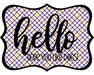 Hello Hope You Like Dogs Sign, DCO-W-1413, Sign For Wreath, 14in Wreath Sign