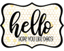 Hello Hope You Like Dogs Sign, DCO-W-1416, Sign For Wreath, 14in Wreath Sign