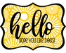 Hello Hope You Like Dogs Sign, DCO-W-1417, Sign For Wreath, 14in Wreath Sign