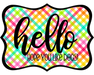 Hello Hope You Like Dogs Sign, DCO-W-1419, Sign For Wreath, 14in Wreath Sign