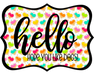 Hello Hope You Like Dogs Sign, DCO-W-1424, Sign For Wreath, 14in Wreath Sign