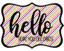 Hello Hope You Like Dogs Sign, DCO-W-1425, Sign For Wreath, 14in Wreath Sign