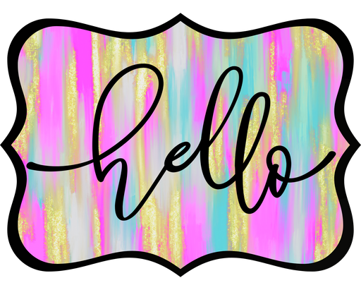 Hello Hope You Like Dogs Sign, DCO-W-1426, Sign For Wreath, 14in Wreath Sign