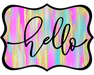 Hello Hope You Like Dogs Sign, DCO-W-1426, Sign For Wreath, 14in Wreath Sign