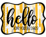Hello Hope You Like Dogs Sign, DCO-W-1430, Sign For Wreath, 14in Wreath Sign