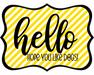 Hello Hope You Like Dogs Sign, DCO-W-1435, Sign For Wreath, 14in Wreath Sign