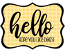 Hello Hope You Like Dogs Sign, DCO-W-1436, Sign For Wreath, 14in Wreath Sign