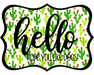 Hello Hope You Like Dogs Sign, DCO-W-1439, Sign For Wreath, 14in Wreath Sign