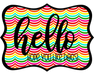 Hello Hope You Like Dogs Sign, DCO-W-1444, Sign For Wreath, 14in Wreath Sign