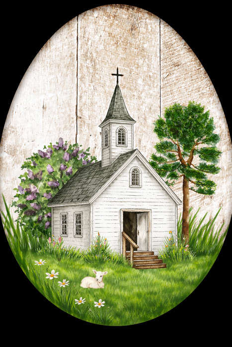 Religious Easter Egg Sign Wood Sign Door Hanger Decoe-W-422 22