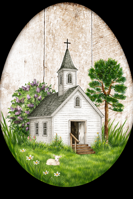 Religious Easter Egg Sign Wood Sign Door Hanger Decoe-W-422 22