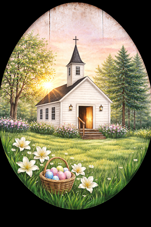 Religious Easter Egg Sign Wood Sign Door Hanger Decoe-W-422 22