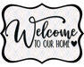 Welcome To Our Home Sign, DCO-W-1513, Sign For Wreath, Wood Wreath Sign
