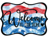 Welcome To Our Home Sign, DCO-W-1515, Sign For Wreath, Wood Wreath Sign
