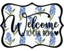 Welcome To Our Home Sign, DCO-W-1521, Sign For Wreath, Wood Wreath Sign