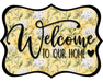 Welcome To Our Home Sign, DCO-W-1523, Sign For Wreath, Wood Wreath Sign