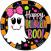 Happy Halloween Boo Sign, DCO-W-1532, 12in Sign For Wreath, Wood Wreath Sign