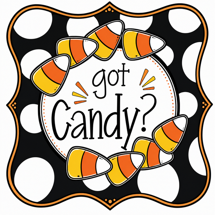 Got Candy Halloween Sign, DCO-W-1534, 12in Sign For Wreath, Wood Wreath Sign