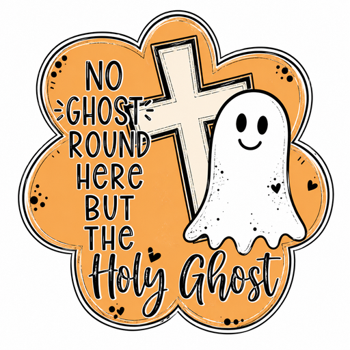 Holy Ghost Halloween Sign, DCO-W-1536, 12in Sign For Wreath, Wood Wreath Sign