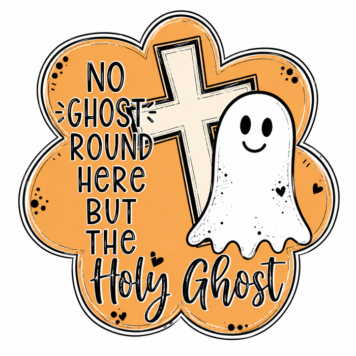 Holy Ghost Halloween Sign, DCO-W-1536, 12in Sign For Wreath, Wood Wreath Sign