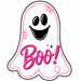 Pink Boo Ghost, DCO-W-1540, 12in Sign For Wreath, Wood Wreath Sign